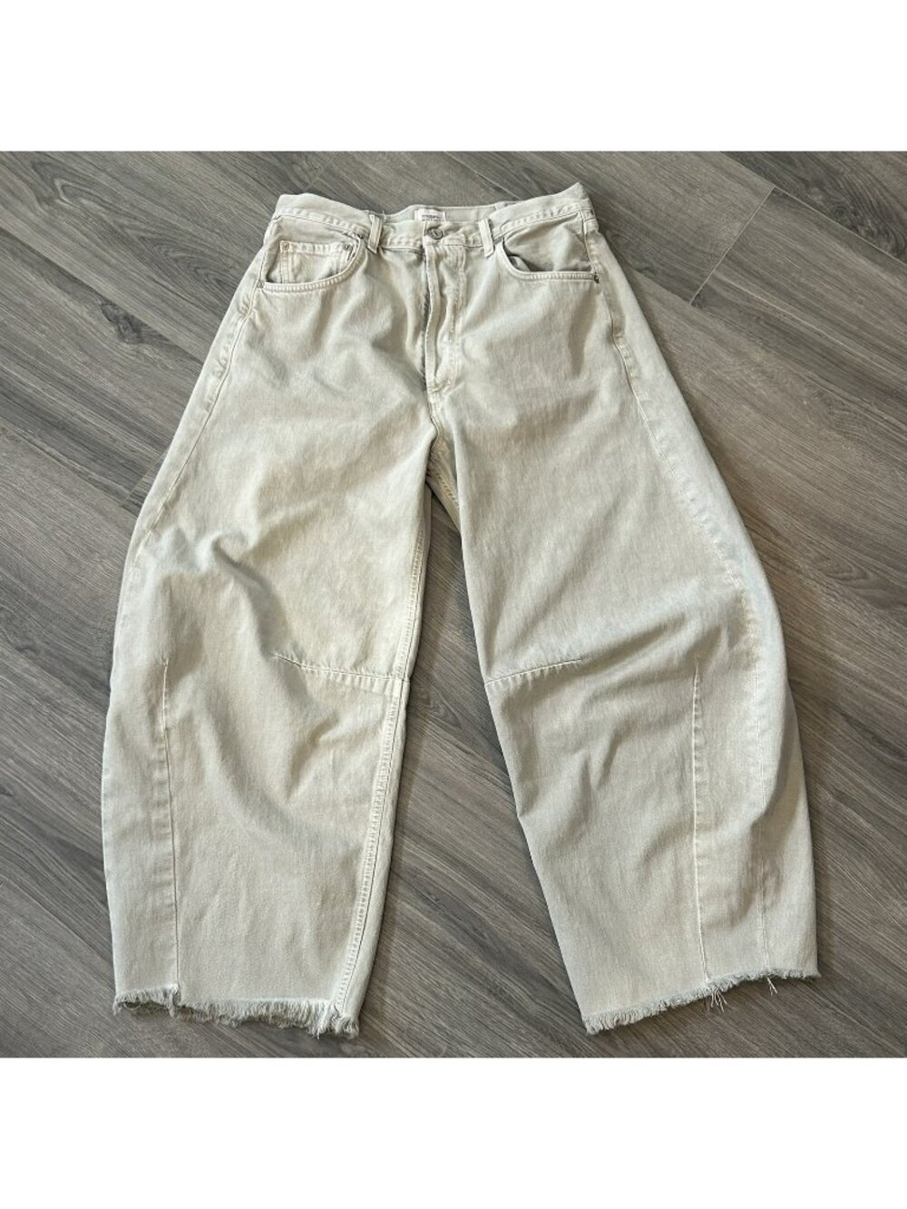 Citizens Of Humanity Horseshoe Jeans Womens 31 Baggy Wide Leg High Rise Raw Hem